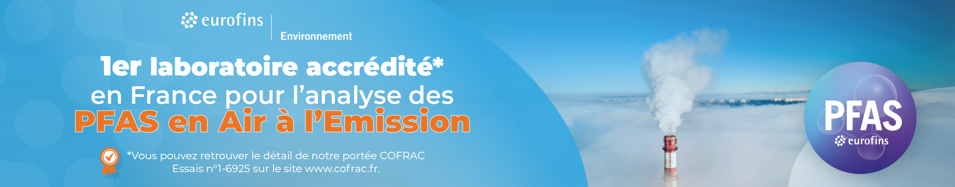 Nouveauté : Analyse accréditée pour les PFAS en Air à l'Emission